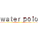 ｗａｔｅｒ ｐｏｌｏ ()