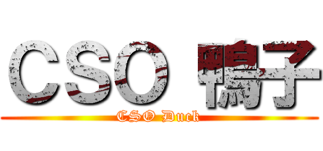 ＣＳＯ 鴨子 (CSO Duck)