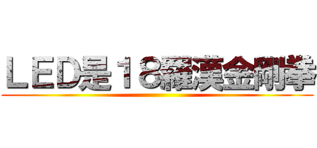 ＬＥＤ是１８羅漢金剛拳 ()