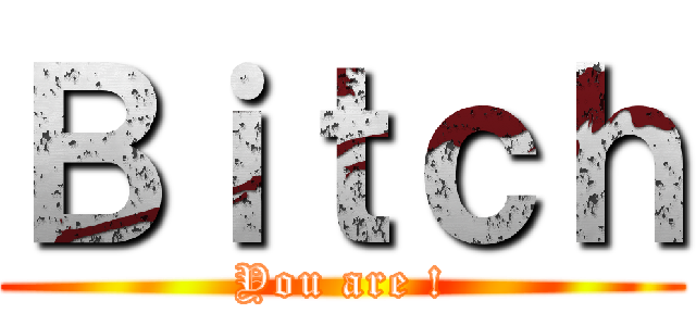 Ｂｉｔｃｈ (You are !)