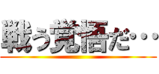 戦う覚悟だ… ()