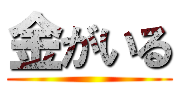 金がいる ()