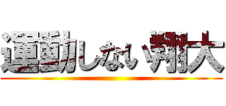 運動しない翔大 ()