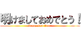 明けましておめでとう！ (Happy New Year!)