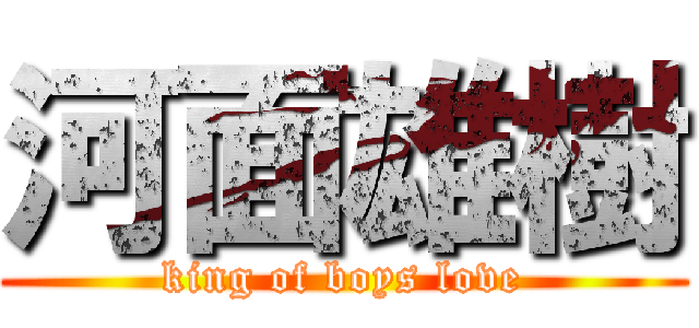 河面雄樹 ( king of boys love )