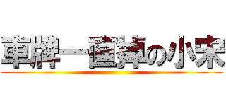 車牌一直掉の小宋 ()