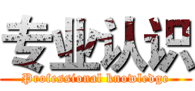 专业认识 (Professional knowledge)