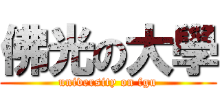 佛光の大學 (university on fgu)