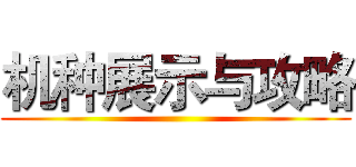 机种展示与攻略 ()