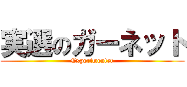 実選のガーネット (Experimenter)