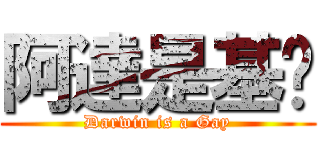 阿達是基佬 (Darwin is a Gay)