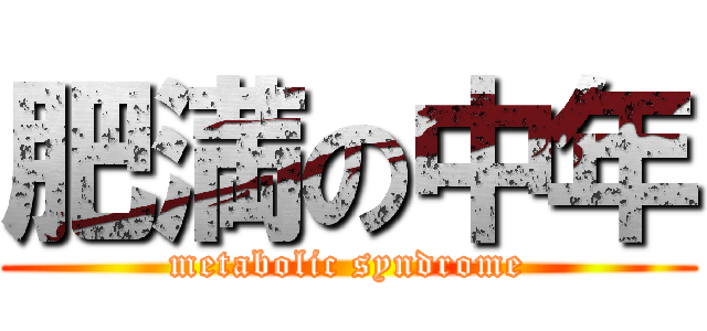 肥満の中年 (metabolic syndrome)