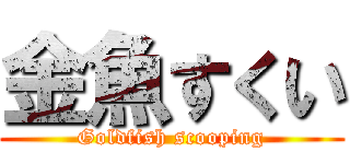 金魚すくい (Goldfish scooping)