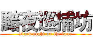 黯夜巡捕坊 (Dark night on the lane)