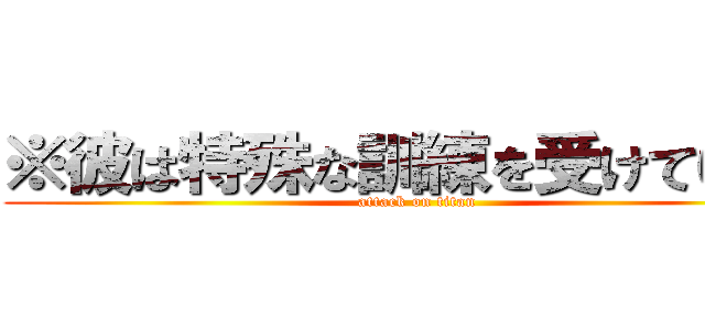 ※彼は特殊な訓練を受けています (attack on titan)