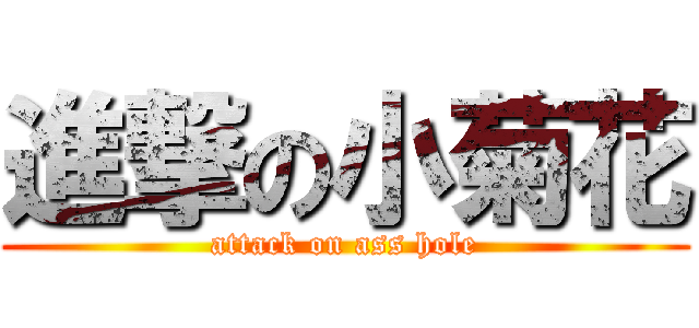 進撃の小菊花 (attack on ass hole)