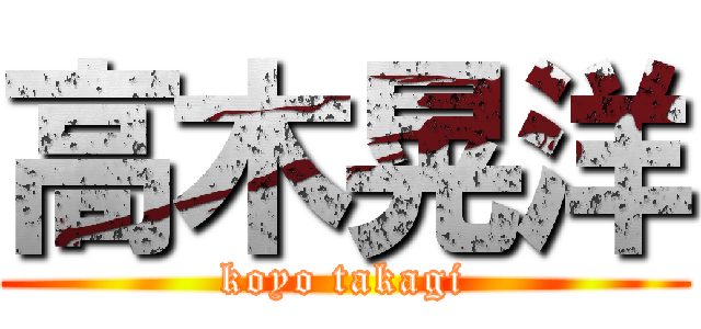 高木晃洋 (koyo takagi)