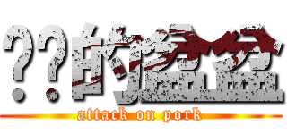 进击的盆盆 (attack on pork)