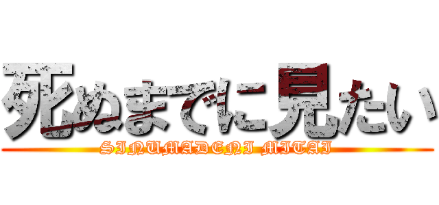 死ぬまでに見たい (SINUMADENI MITAI)