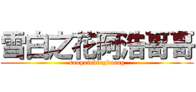雪白之花阿浩哥哥 (sangxinbingkuang)