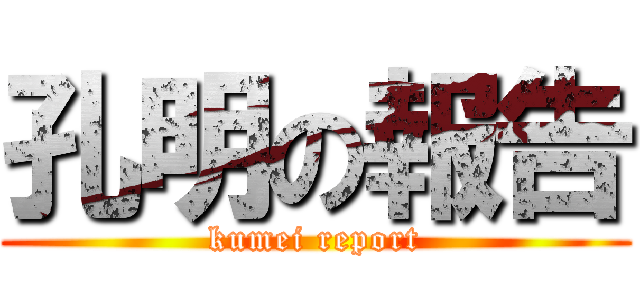 孔明の報告 (kumei report)