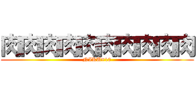 肉肉肉肉肉肉肉肉肉肉 (NIKU×10)