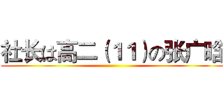 社长は高二（１１）の张广晗 ()