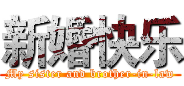 新婚快乐 (My sister and brother-in-law)