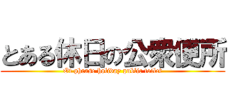 とある休日の公衆便所 (Of phrase holiday public toilet)