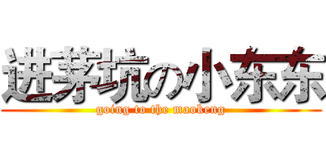 进茅坑の小东东 (going to the maokeng)