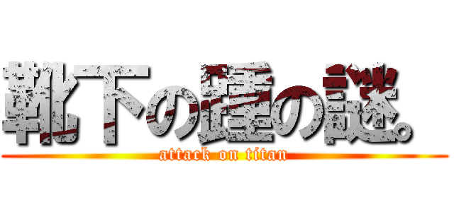 靴下の踵の謎。 (attack on titan)