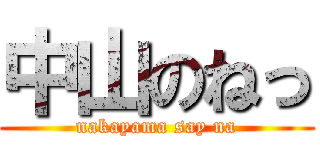 中山のねっ (nakayama say na)