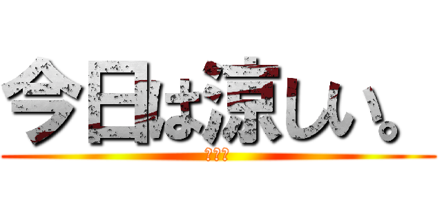 今日は涼しい。 (山北町)
