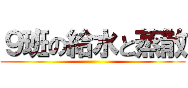 ９班の給水と蒸散 ()