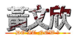 黃文欣 (DO IT NOW ！)