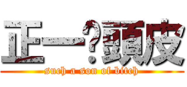 正一柒頭皮 (such a son of bitch)