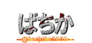 ばちか (@bachika5959)