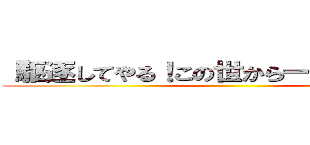 『駆逐してやる！この世から一匹残らず！』 ()