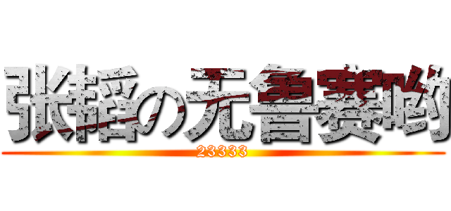 张韬の无鲁赛哟 (23333)