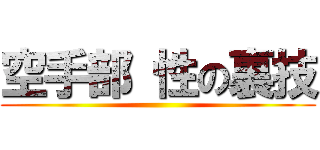 空手部 性の裏技 ()