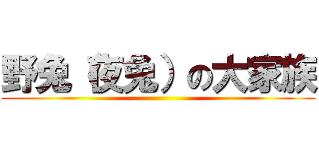 野兔（夜兔）の大家族 ()