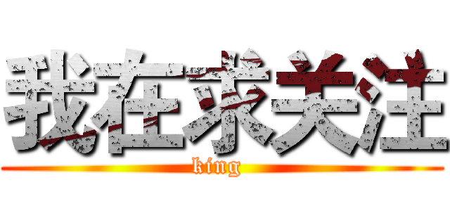我在求关注 (king )
