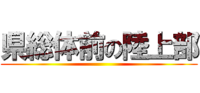 県総体前の陸上部 ()