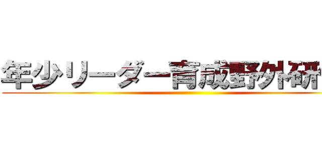 年少リーダー育成野外研修会 ()