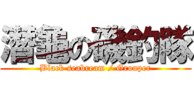 潛龜の磯釣隊 (Black seabream / Grouper)