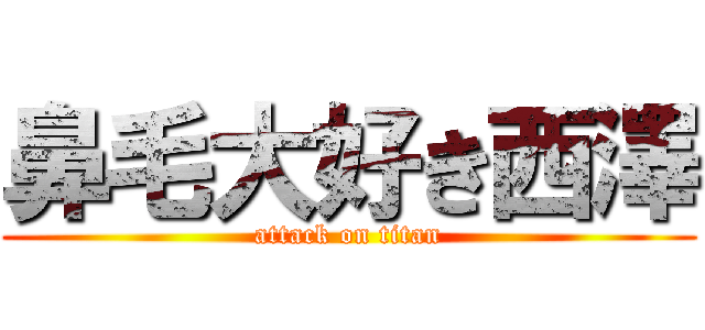 鼻毛大好き西澤 (attack on titan)