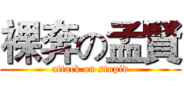 裸奔の孟賢 (attack on stupid)