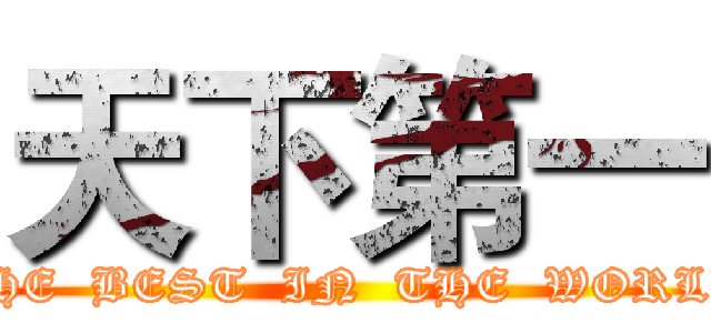 天下第一 (THE  BEST  IN  THE  WORLD)