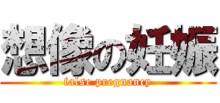 想像の妊娠 (false pregnancy)