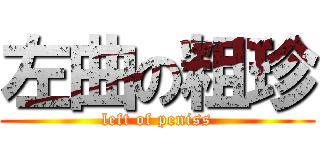 左曲の粗珍 (left of peniss)